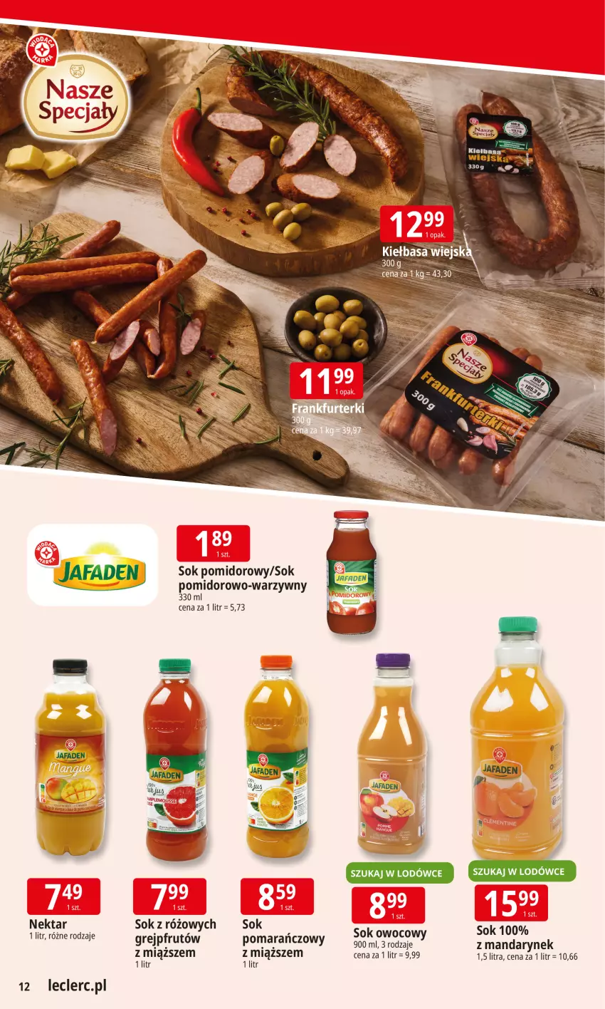 Gazetka promocyjna E Leclerc - ważna 10.11 do 17.11.2025 - strona 12 - produkty: Fa, Nektar, Pur, Sok, Sok pomidorowy
