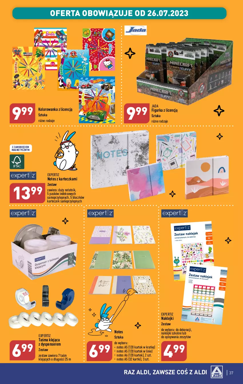 Gazetka promocyjna Aldi - Pełna oferta - ważna 24.07 do 29.07.2023 - strona 37 - produkty: Klej, Kolorowanka, Mop, Ser