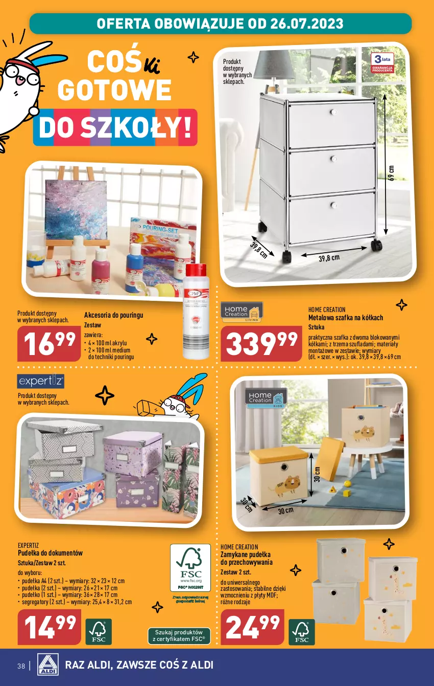 Gazetka promocyjna Aldi - Pełna oferta - ważna 24.07 do 29.07.2023 - strona 38 - produkty: Pudełko, Szafka