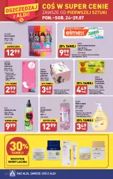 Gazetka promocyjna Aldi - Pełna oferta - Gazetka - ważna od 29.07 do 29.07.2023 - strona 12 - produkty: Mydło w płynie, Papier, Pasta do zębów, Chusteczki kosmetyczne, Chusteczki, Dzieci, Mydło, Flora, Elmex, Wkładki