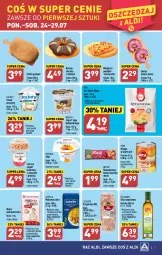 Gazetka promocyjna Aldi - Pełna oferta - Gazetka - ważna od 29.07 do 29.07.2023 - strona 7 - produkty: Mozzarella, Lubella, Rycki Edam, Serek puszysty, Makaron, Ser, Mus, Gra, Piątnica, Bell, Jogurt, Serek, Pizza, Mąka, Edam, Bakoma, Baton, Danio, Olej rzepakowy, Owoce, Bella, Chleb, Donut, Mango, Olej, Nestlé