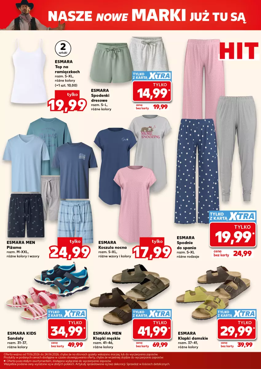 Gazetka promocyjna Kaufland - Kaufland - ważna 11.06 do 24.06.2026 - strona 11 - produkty: Dres, Klapki, Kosz, Koszula, Koszula nocna, Piżama, Sandał, Spodnie, Top