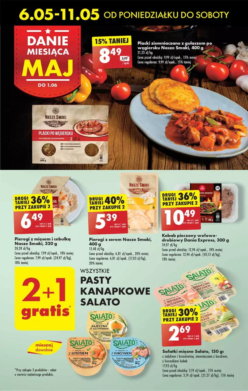 Gazetka promocyjna Biedronka - Od Poniedziałku - ważna 06.05 do 11.05.2024 - strona 27 - produkty: Kebab, Kurczak, Piec, Pierogi, Sałat, Ser