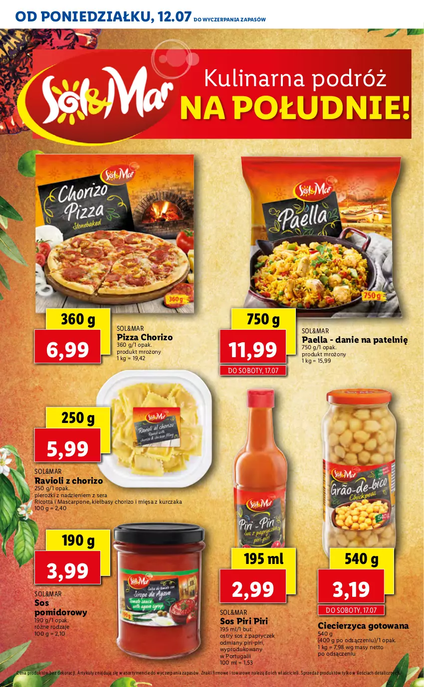 Gazetka promocyjna Lidl - TYDZIEŃ W STYLU IBERYJSKIM - ważna 12.07 do 16.07.2021 - strona 8 - produkty: Kurczak, Mascarpone, Pizza, Por, Ricotta, Ser, Sos, Sos pomidorowy