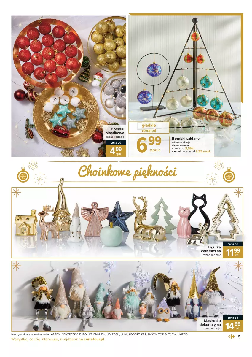 Gazetka promocyjna Carrefour - Gazetka Carrefour Prezenty - ważna 30.11 do 24.12.2021 - strona 5 - produkty: Bombki, Figurka ceramiczna, Top