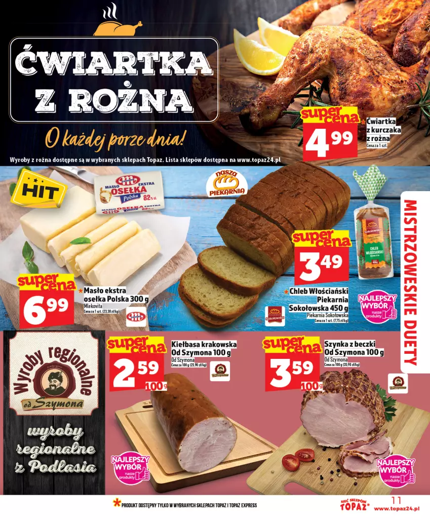 Gazetka promocyjna Topaz - Gazetka - ważna 29.01 do 04.02.2026 - strona 11 - produkty: Chleb, Masło, Sok, Top