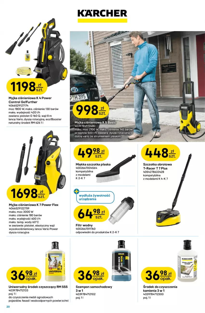 Gazetka promocyjna Castorama - Gazetka Łazienka 24.06-7.07 - ważna 24.06 do 07.07.2026 - strona 20 - produkty: Acer, Booster, Control, Fa, Koc, Myjka ciśnieniowa, Pistolet, Pojazd, Por, Rum, Sok, Szampon, Szczotka