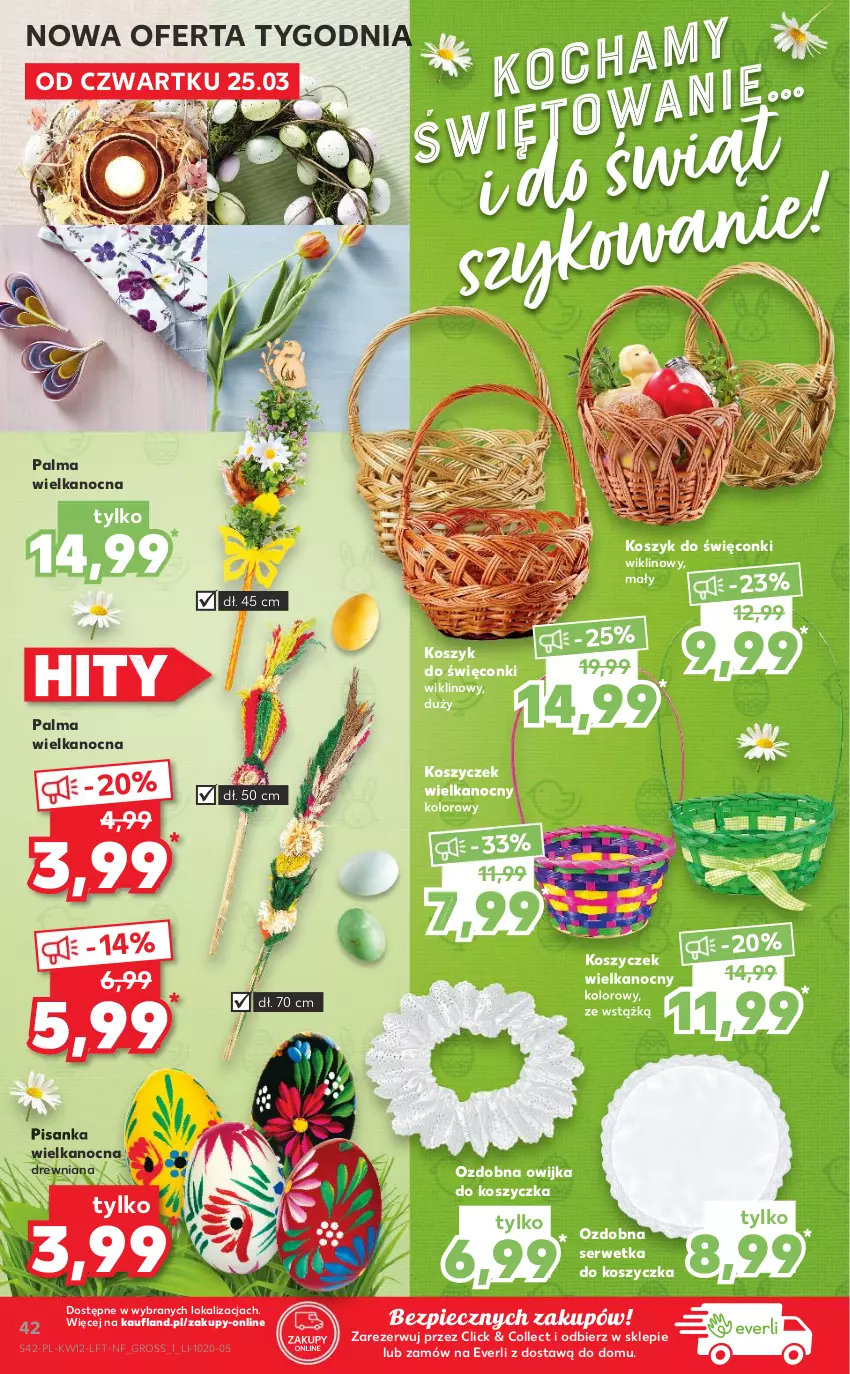 Gazetka promocyjna Kaufland - OFERTA TYGODNIA - ważna 25.03 do 30.03.2021 - strona 42 - produkty: Koc, Kosz, Palma, Piec, Ser