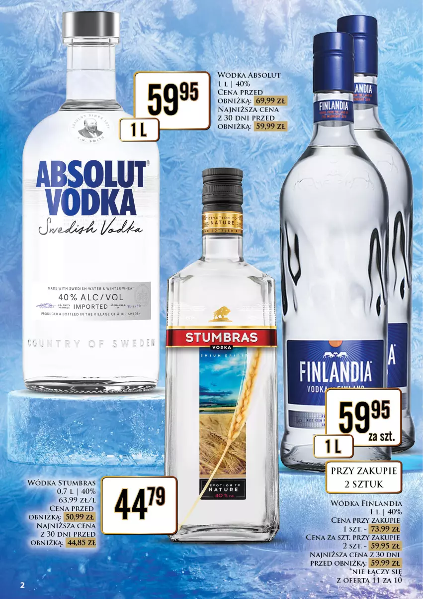 Gazetka promocyjna Dino - Oferta alkoholowa - ważna 16.10 do 17.10.2026 - strona 2 - produkty: Absolut, Finlandia, Por, Wódka