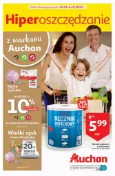 Gazetka promocyjna Auchan - Hiperoszczędzanie z markami Auchan Hipermarkety - Gazetka - ważna od 06.10 do 06.10.2021 - strona 1 - produkty: Papier, Ręcznik