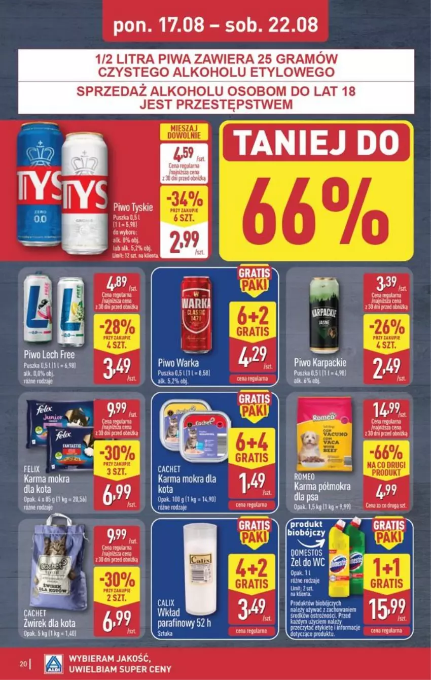 Gazetka promocyjna Aldi - Pełna oferta - ważna 17.08 do 21.08.2026 - strona 20 - produkty: Fa, Gra, Piwa