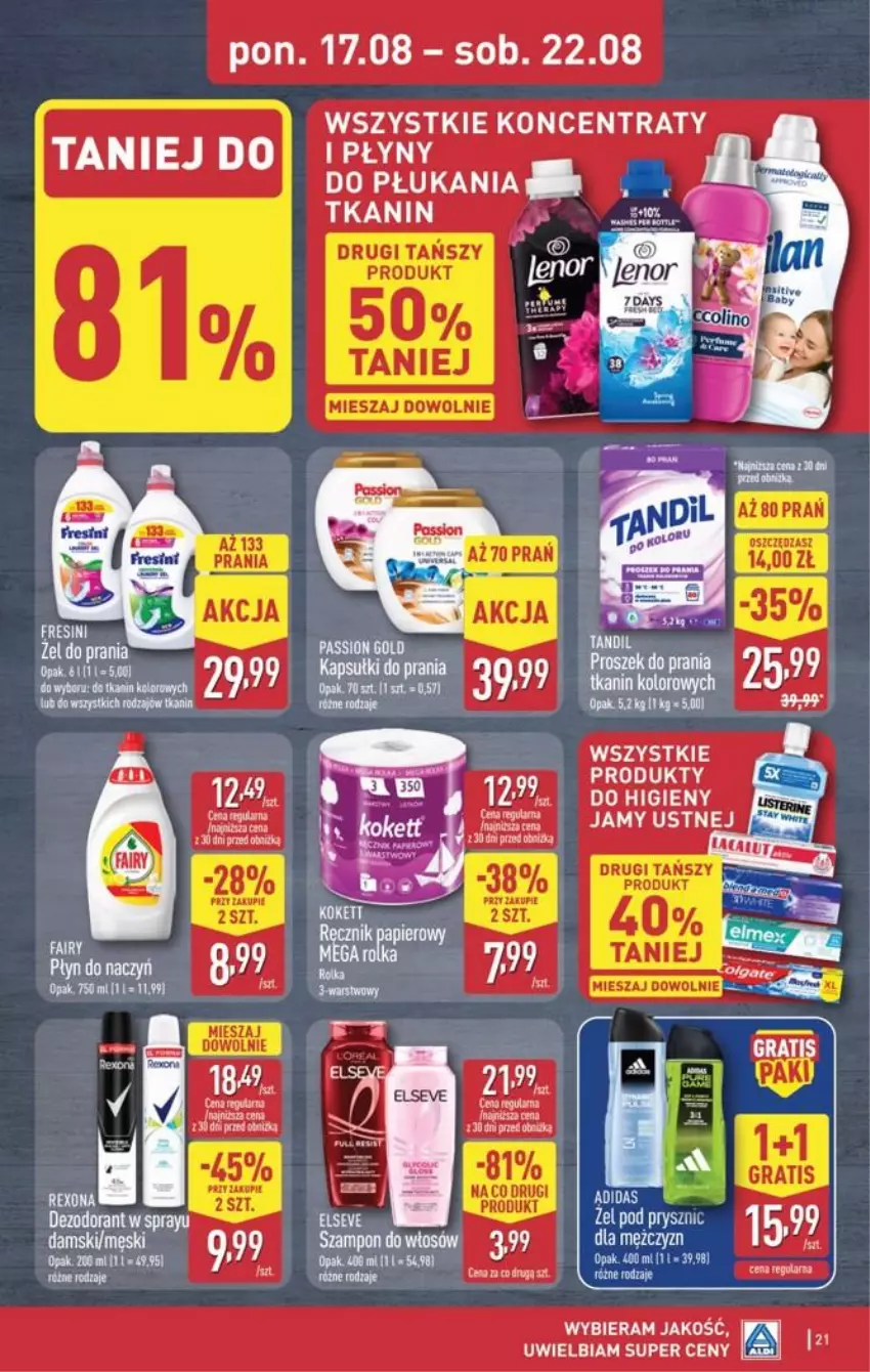 Gazetka promocyjna Aldi - Pełna oferta - ważna 17.08 do 21.08.2026 - strona 21 - produkty: Fa, Gres, Tarta