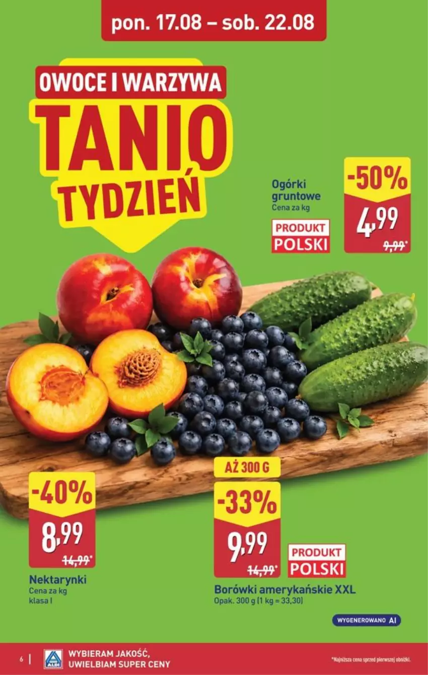 Gazetka promocyjna Aldi - Pełna oferta - ważna 17.08 do 21.08.2026 - strona 6 - produkty: Nektar, Owoce, Warzywa