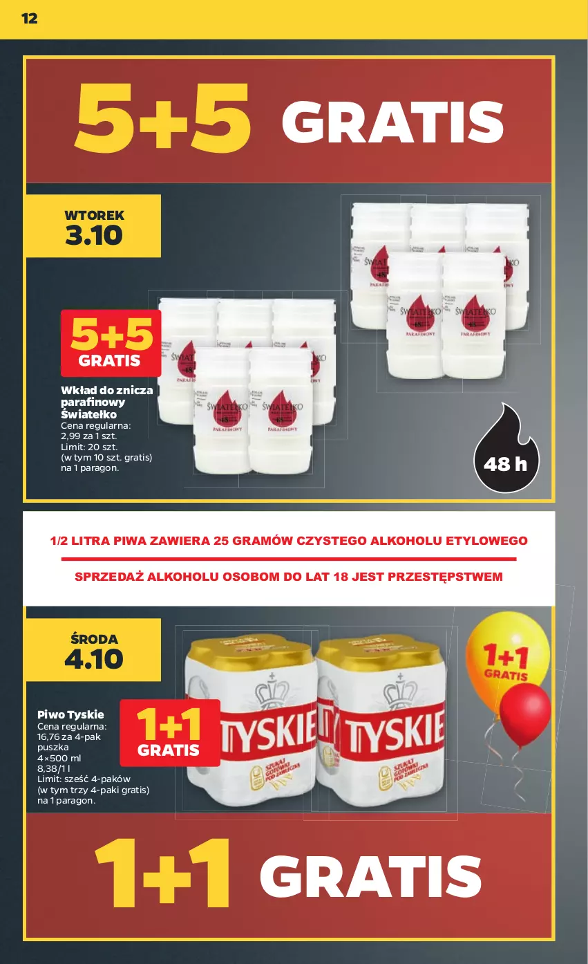 Gazetka promocyjna Netto - Artykuły spożywcze - ważna 02.10 do 07.10.2023 - strona 12 - produkty: Gra, Piwa, Piwo, Tyskie, Znicz