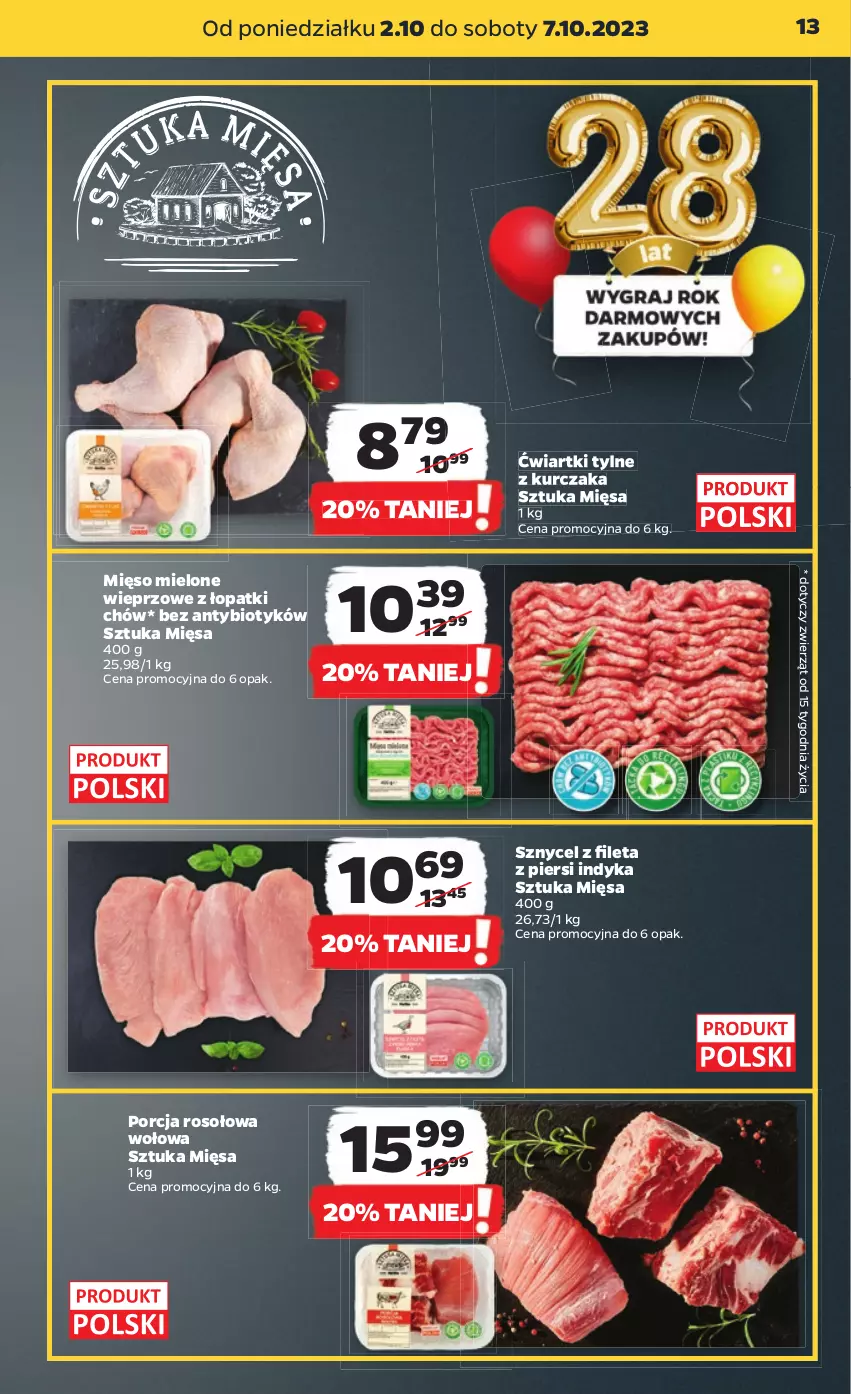 Gazetka promocyjna Netto - Artykuły spożywcze - ważna 02.10 do 07.10.2023 - strona 13 - produkty: Kurczak, Mięso, Mięso mielone, Por