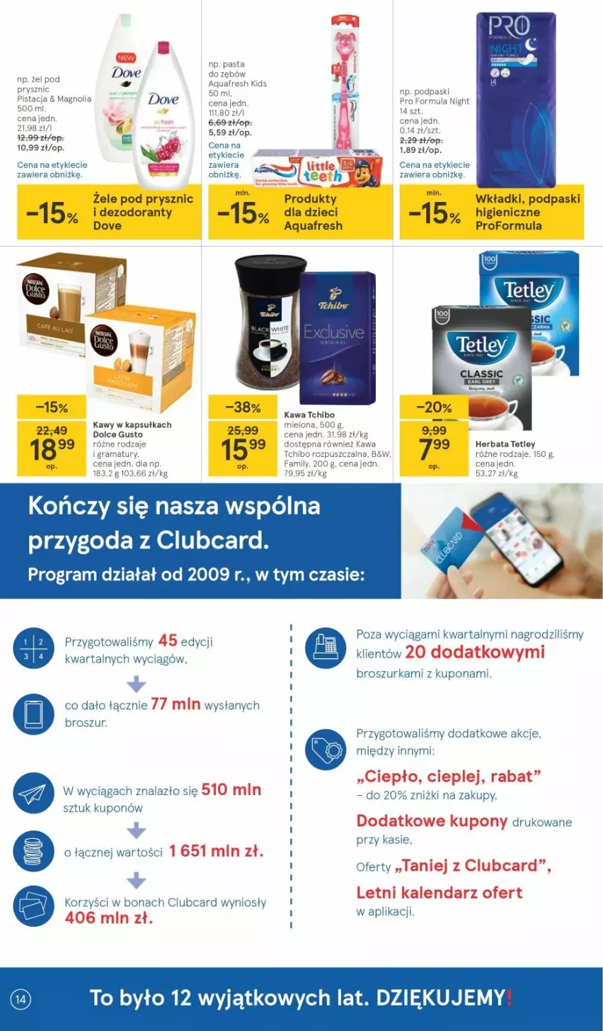 Gazetka promocyjna Tesco - Tesco gazetka - przyszły tydzień - ważna 27.05 do 01.06.2021 - strona 14 - produkty: Aquafresh, Dezodorant, Dove, Dzieci, Gra, Herbata, Podpaski, Tetley, Wkładki