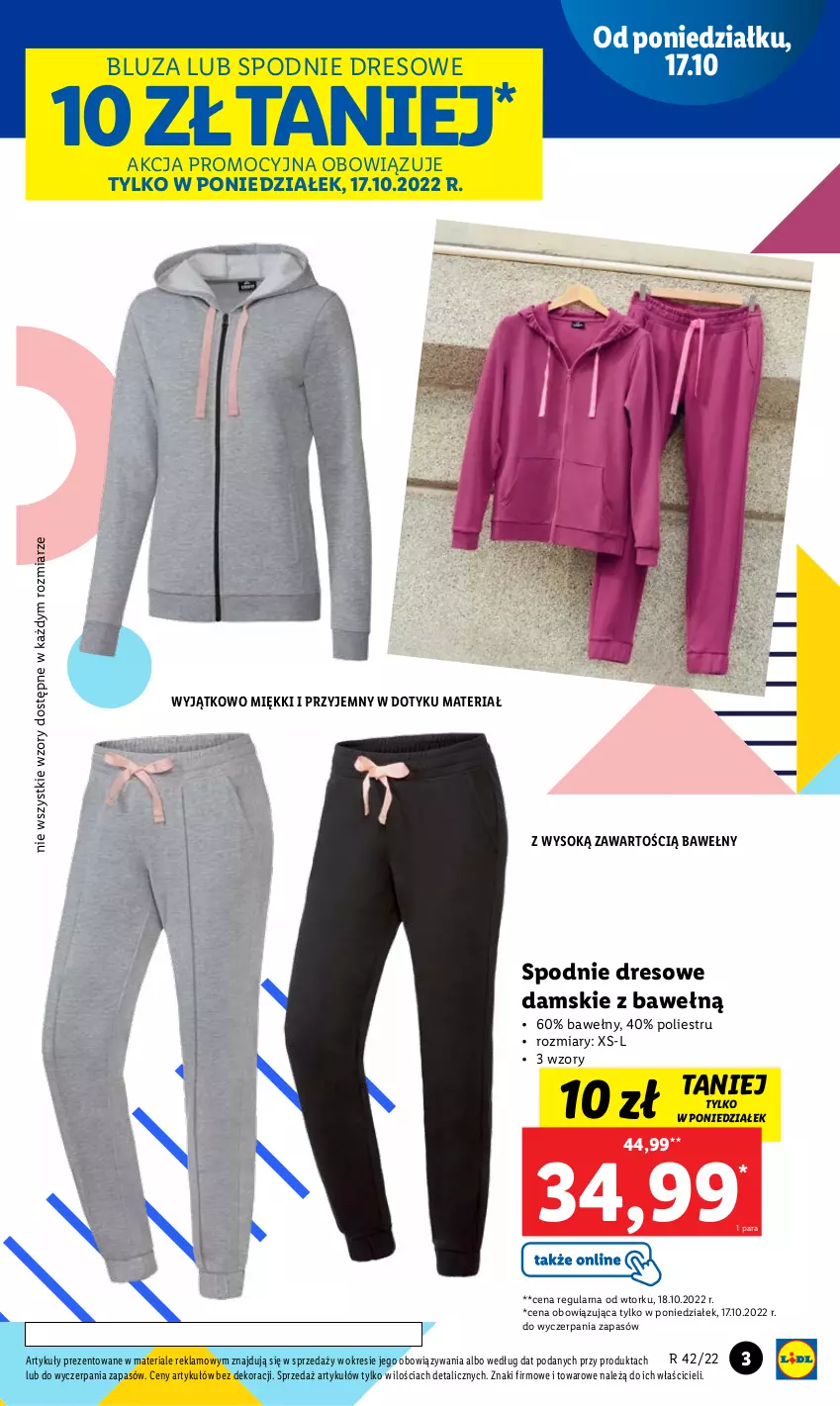 Gazetka promocyjna Lidl - GAZETKA - ważna 17.10 do 22.10.2022 - strona 5 - produkty: Bluza, Dres, Sok, Spodnie, Spodnie dresowe