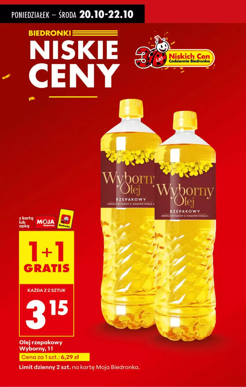 Gazetka promocyjna Biedronka - Od Poniedziałku - ważna 20.10 do 25.10.2025 - strona 2 - produkty: Olej, Olej rzepakowy