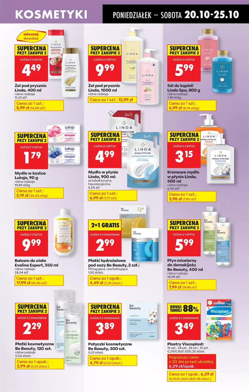 Gazetka promocyjna Biedronka - Od Poniedziałku - ważna 20.10 do 25.10.2025 - strona 67 - produkty: Balsam do ciała, Be Be, Cif, Eveline, Gra, LG, Luksja, Makijaż, Mydło, Mydło w płynie, Nuty, Patyczki kosmetyczne, Płatki kosmetyczne, Płyn micelarny, Sól, Sól do kąpieli, Viscoplast