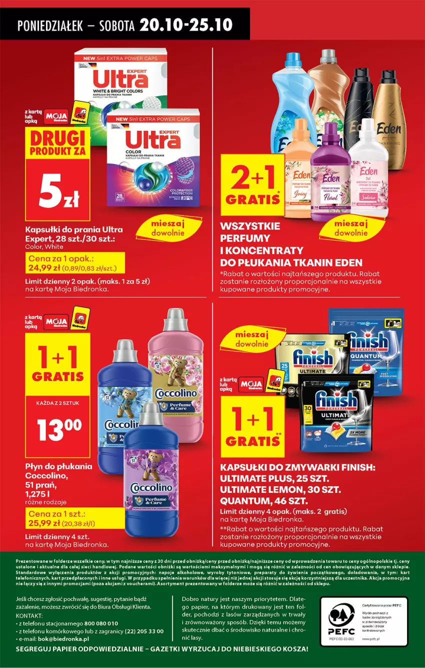 Gazetka promocyjna Biedronka - Od Poniedziałku - ważna 20.10 do 25.10.2025 - strona 76 - produkty: Coccolino, Fa, Finish, Gra, Kapsułki do prania, Płyn do płukania, Por, Zmywarki