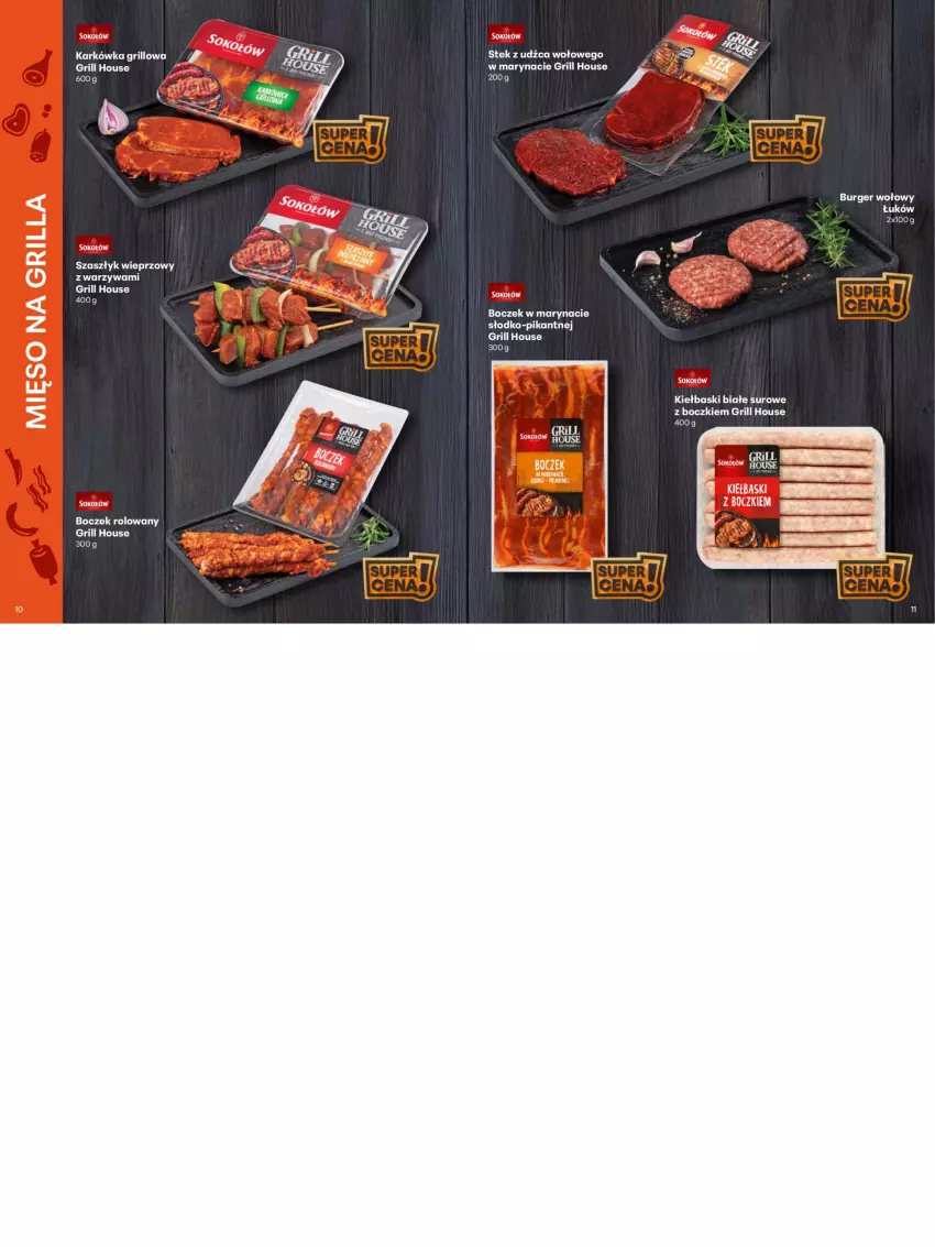Gazetka promocyjna Delikatesy Centrum - Katalog LADA DC21-DC22 - ważna 19.05 do 31.05.2025 - strona 6 - produkty: Boczek, Burger, Grill, Kiełbaski białe, Sok, Stek, Stek z udźca wołowego