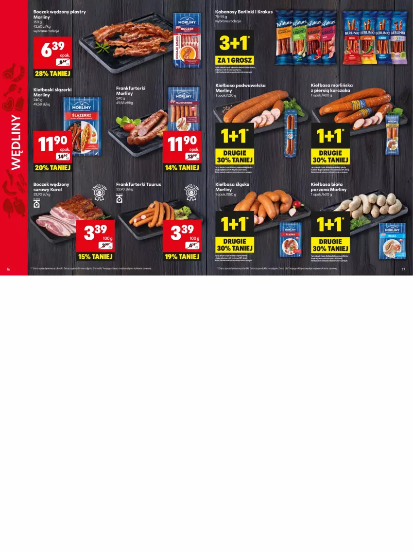 Gazetka promocyjna Delikatesy Centrum - Katalog LADA DC21-DC22 - ważna 19.05 do 31.05.2025 - strona 9 - produkty: Berlinki, Boczek, Fa, Frankfurterki, Kabanos, Kiełbasa, Kiełbasa podwawelska, Krakus, Kurczak, Morliny, Wawel