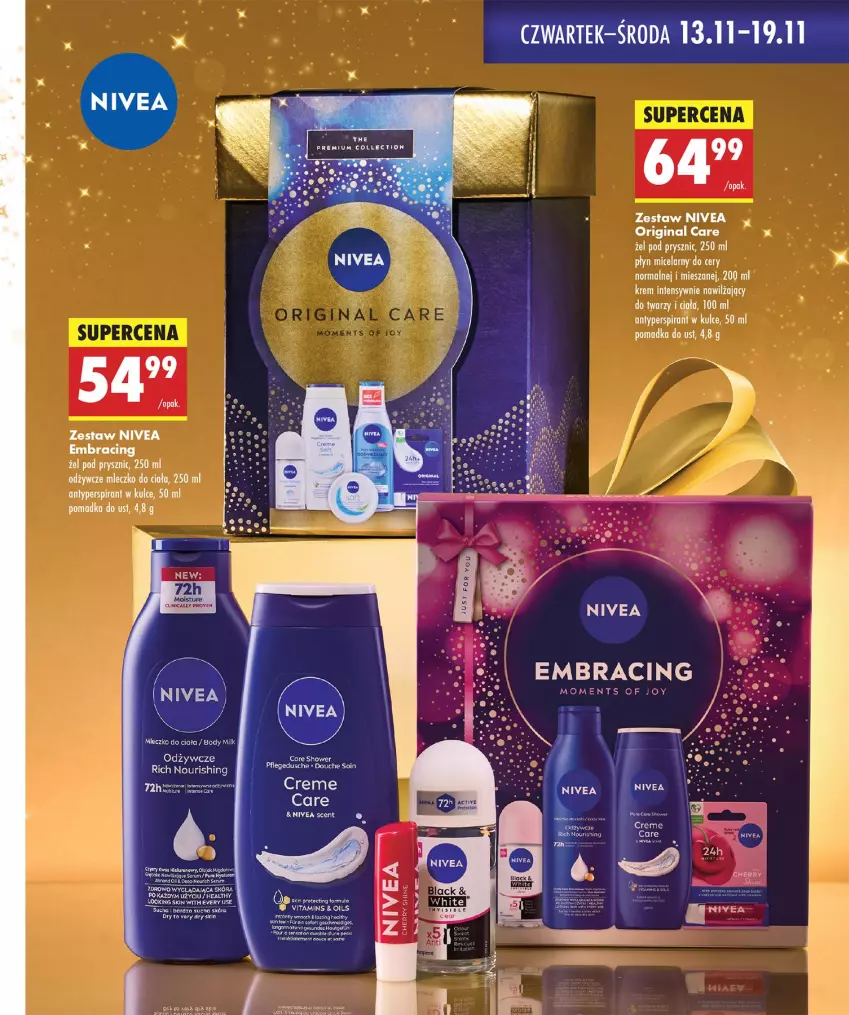 Gazetka promocyjna Biedronka - Twoje Piękne Strony - ważna 06.11 do 13.11.2025 - strona 35 - produkty: Antyperspirant, Body, Gin, Klej, LG, Mleczko, Mleczko do ciała, Moments, Nivea, Płyn micelarny