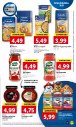 Gazetka promocyjna Lidl - GAZETKA - Gazetka - ważna od 13.07 do 13.07.2022 - strona 47 - produkty: Pingwin, Lubella, Makaron, Sos, Ser, Bell, Jaja, Dżem, Konfitura, Bella, Grill, Psi Patrol, Szpinak