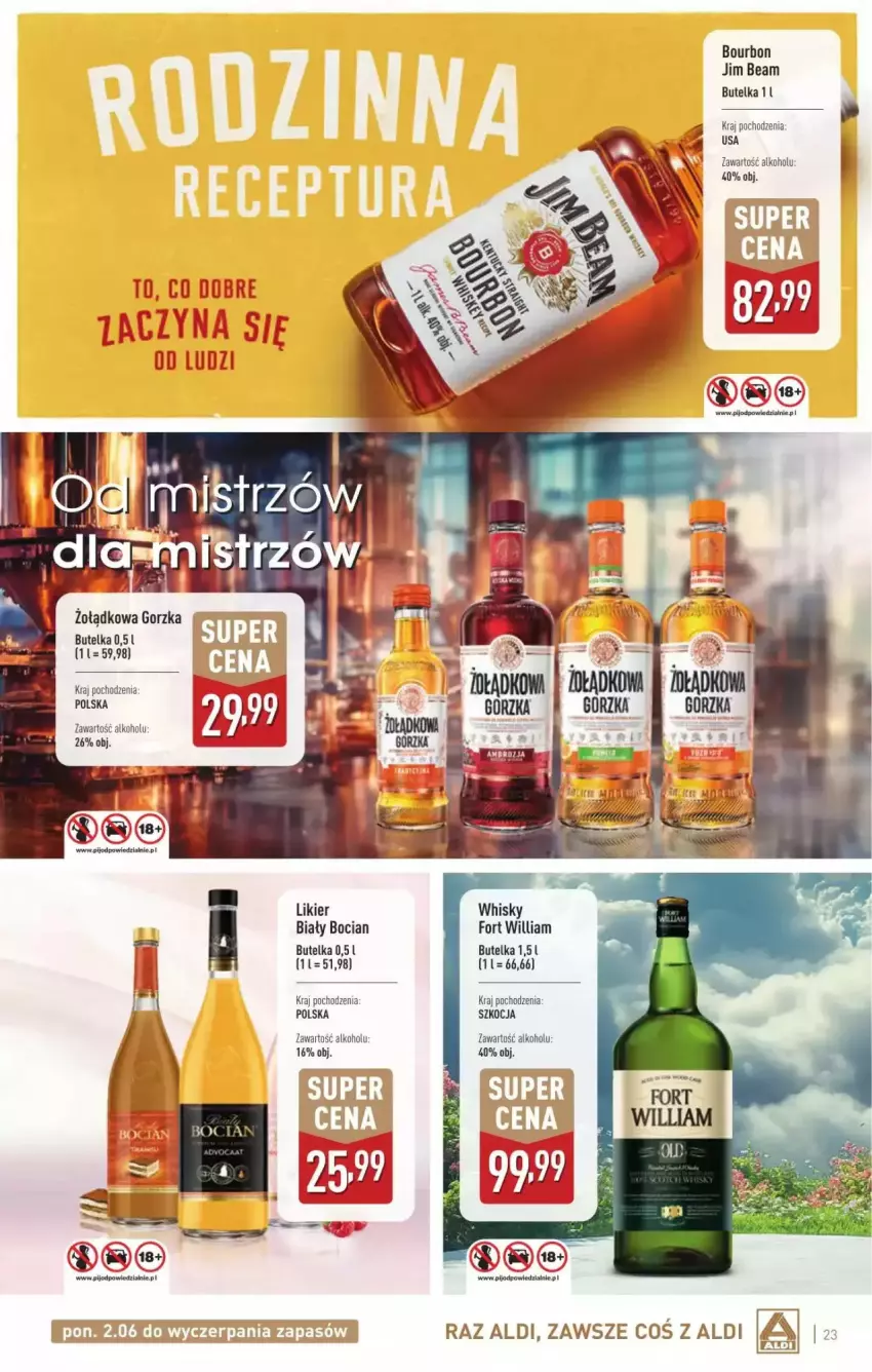Gazetka promocyjna Aldi - ważna 02.06 do 05.07.2025 - strona 14 - produkty: Biały Bocian, Bourbon, Jim Beam, Koc, Likier, Whisky