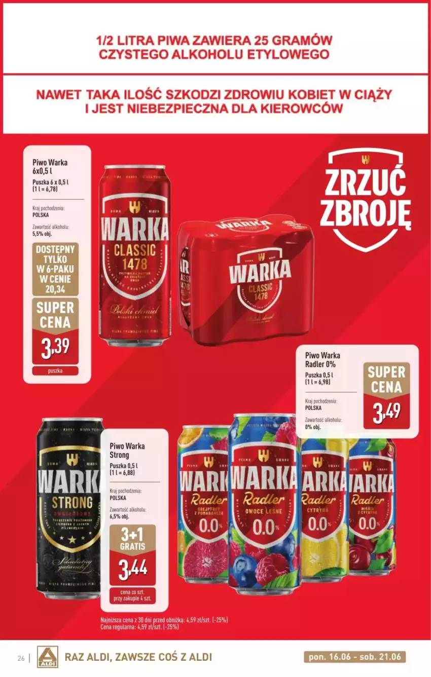 Gazetka promocyjna Aldi - ważna 02.06 do 05.07.2025 - strona 17 - produkty: Piwo, Radler, Warka
