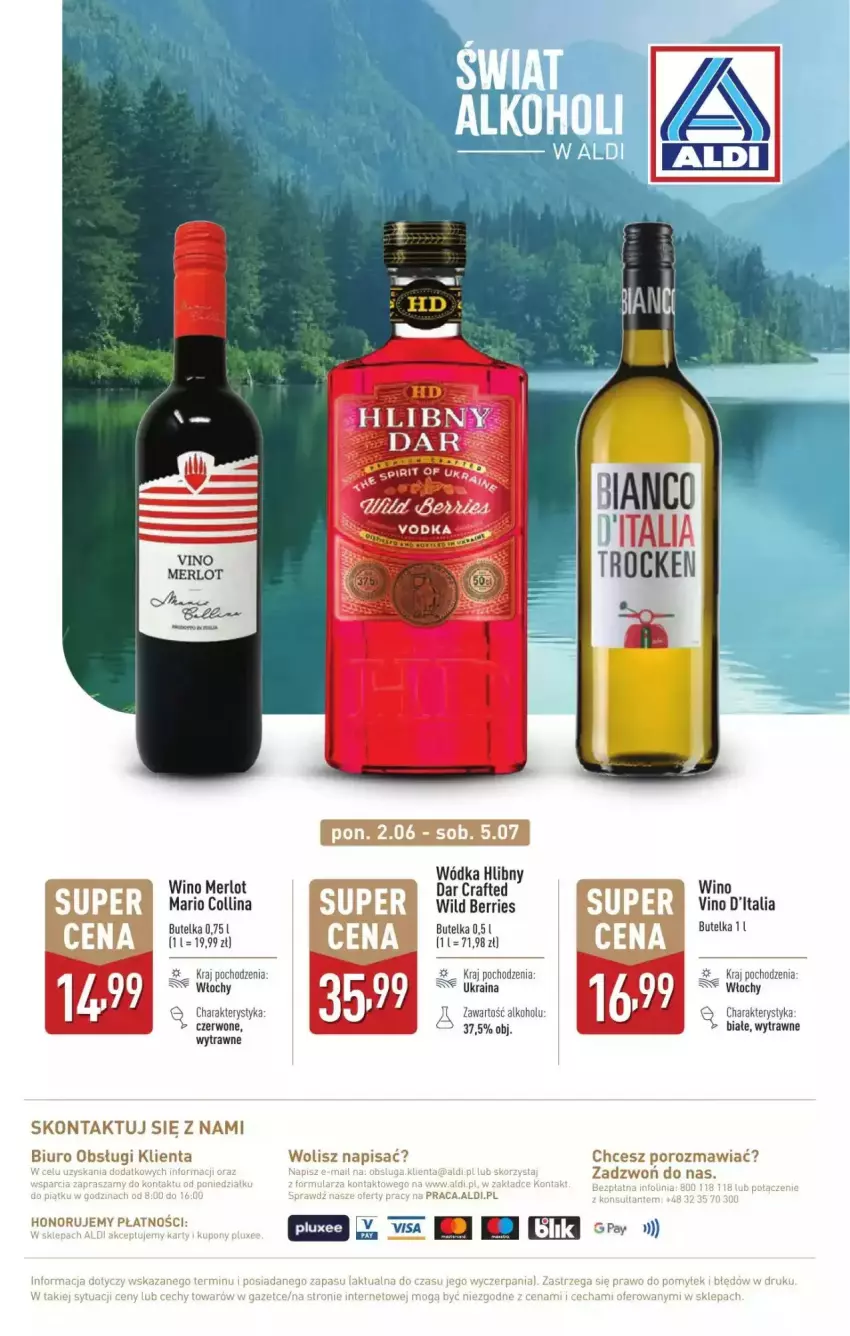 Gazetka promocyjna Aldi - ważna 02.06 do 05.07.2025 - strona 18 - produkty: Biuro, Merlot, O nas, Por, Wino, Wódka