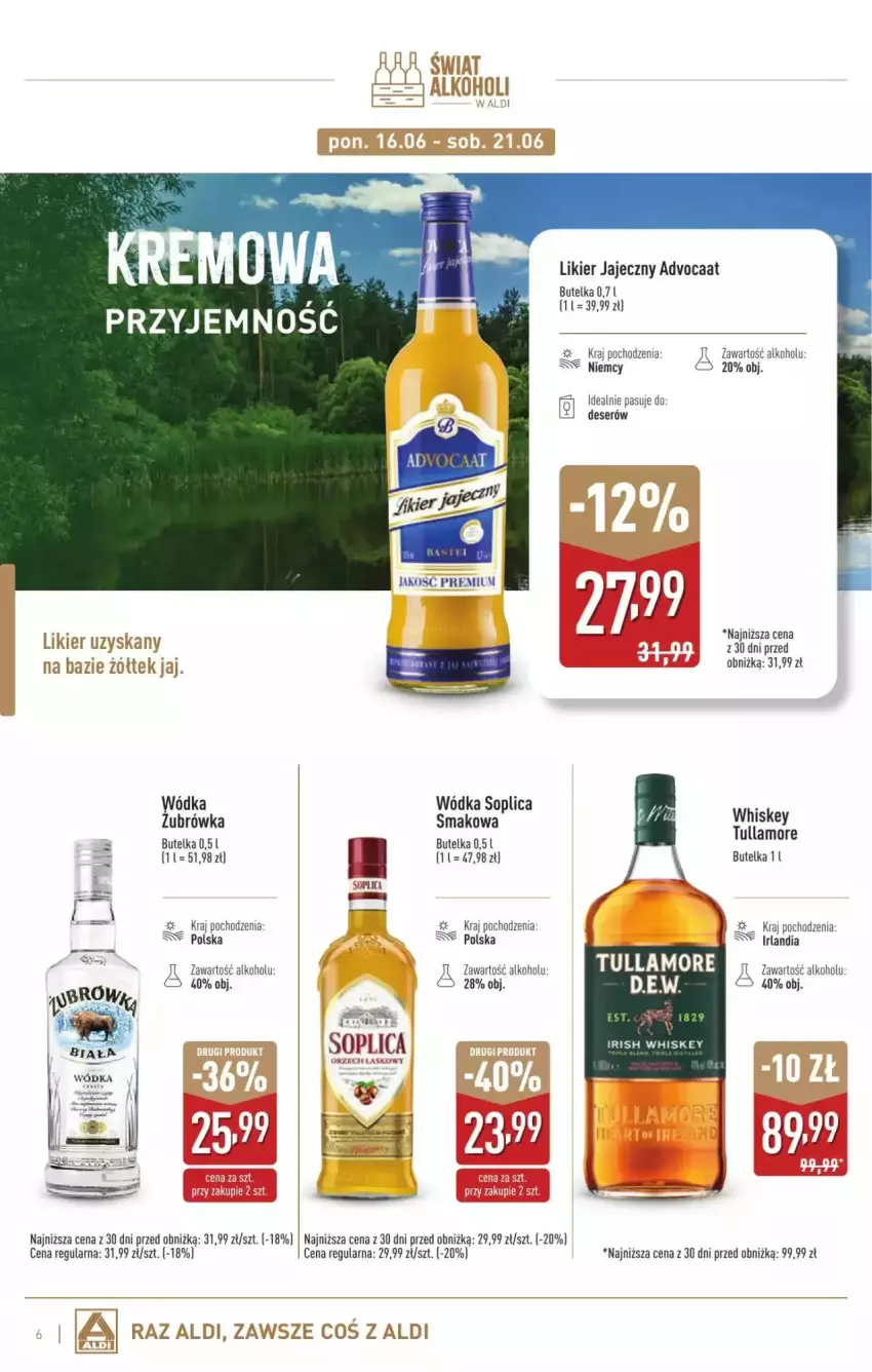 Gazetka promocyjna Aldi - ważna 02.06 do 05.07.2025 - strona 22 - produkty: Advocaat, Deser, Likier, Likier jajeczny, Ser, Soplica, Wódka