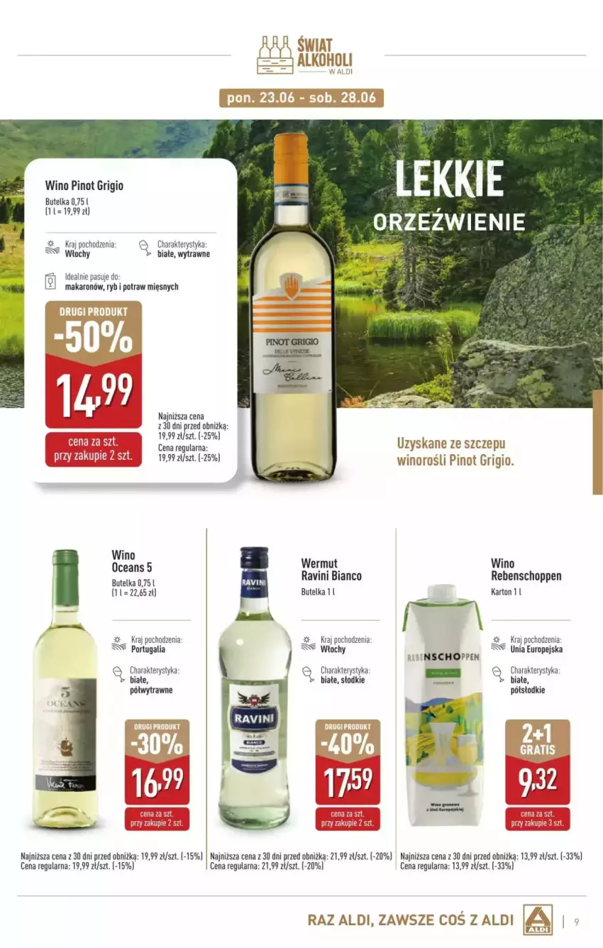 Gazetka promocyjna Aldi - ważna 02.06 do 05.07.2025 - strona 25 - produkty: Fa, Makaron, Pinot Grigio, Por, Wino