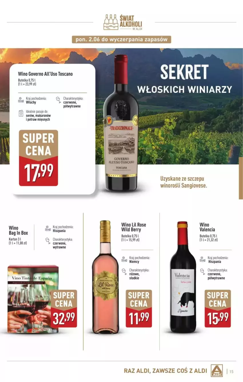 Gazetka promocyjna Aldi - ważna 02.06 do 05.07.2025 - strona 5 - produkty: Kret, Makaron, Ser, Wino