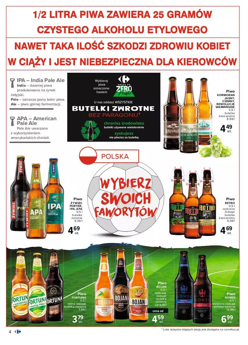 Gazetka promocyjna Carrefour - Gazetka Piwny klub kibica - ważna 31.05 do 19.06.2021 - strona 4 - produkty: Fa, Fortuna, Gra, Piec, Piwa, Piwo, Por