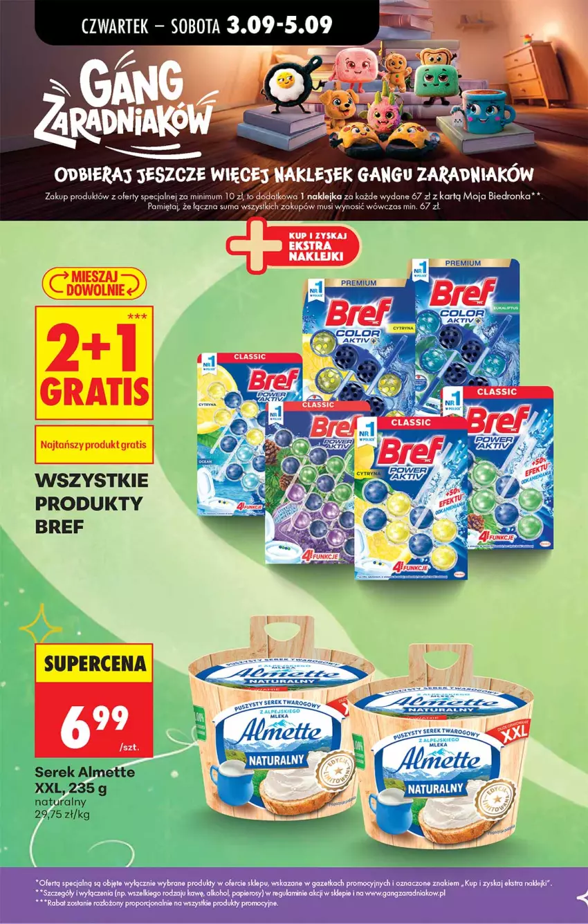 Gazetka promocyjna Biedronka - Gazetka - ważna 03.09 do 10.09.2026 - strona 5 - produkty: Almette, Bref, Klej, Mięta, Mus, Panda, Ser, Serek