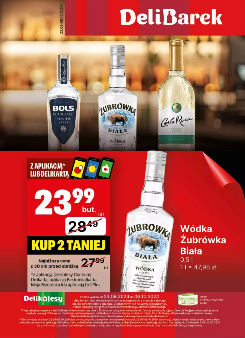 Gazetka promocyjna Delikatesy Centrum - DeliBarek DC39-DC40 - ważna 23.09 do 06.10.2024 - strona 1 - produkty: Rum