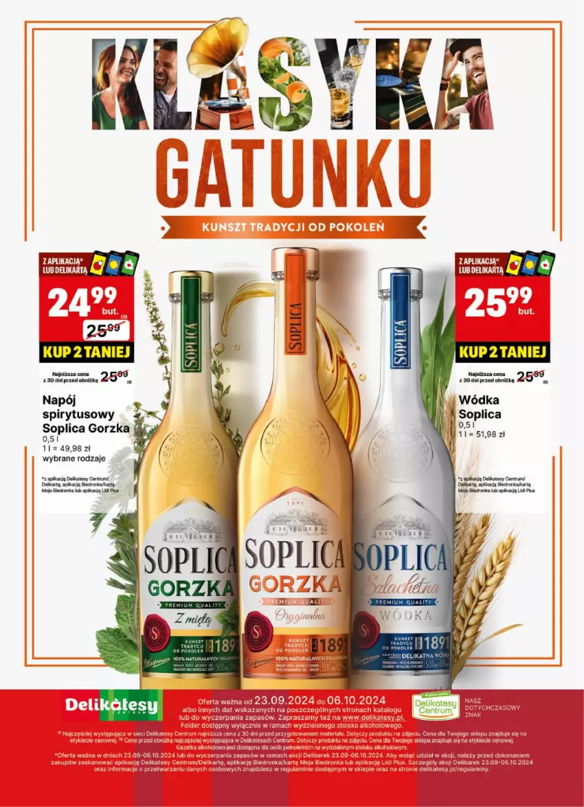 Gazetka promocyjna Delikatesy Centrum - DeliBarek DC39-DC40 - ważna 23.09 do 06.10.2024 - strona 16 - produkty: Napój, Soplica, Wódka