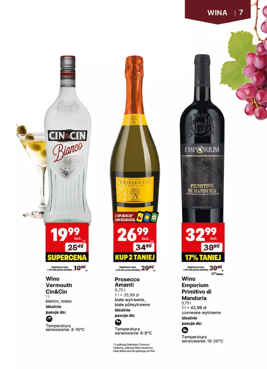 Gazetka promocyjna Delikatesy Centrum - DeliBarek DC39-DC40 - ważna 23.09 do 06.10.2024 - strona 7 - produkty: Por, Prosecco, Rum, Ser, Vermouth, Wino