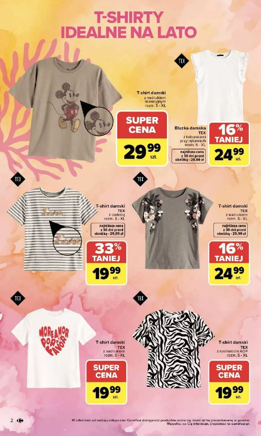 Gazetka promocyjna Carrefour - Gazetka Stylizacje na letnie okazje - ważna 01.06 do 20.06.2026 - strona 2 - produkty: Fa, Kawa, T-shirt