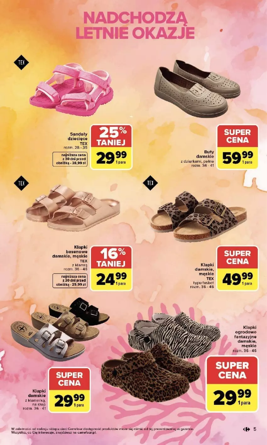 Gazetka promocyjna Carrefour - Gazetka Stylizacje na letnie okazje - ważna 01.06 do 20.06.2026 - strona 5 - produkty: Buty, Dzieci, Fa, Fanta, Klapki, Sandał