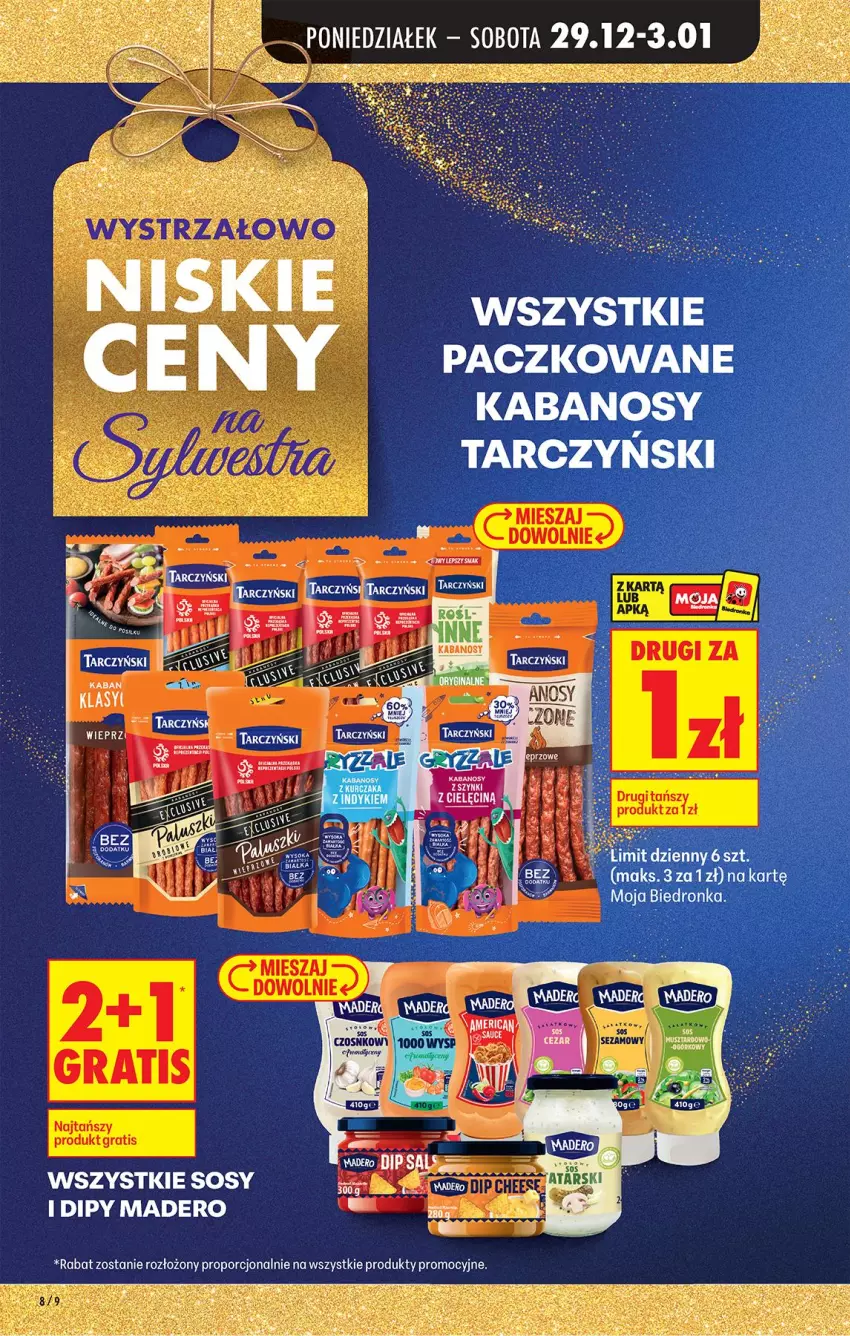 Gazetka promocyjna Biedronka - Od Poniedziałku - ważna 29.12.2025 do 03.01.2026 - strona 12 - produkty: Gra, Kabanos, Sos, Tarczyński