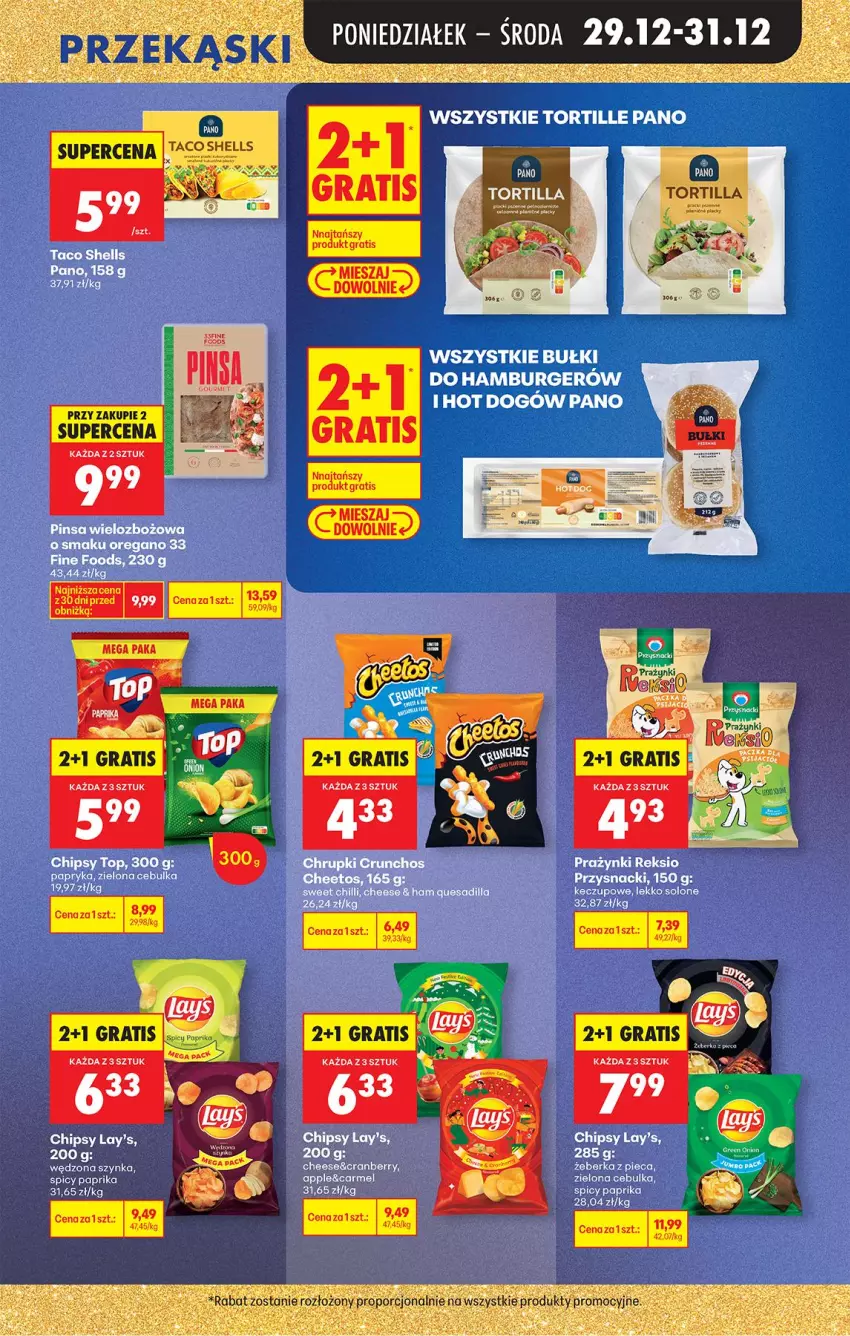Gazetka promocyjna Biedronka - Od Poniedziałku - ważna 29.12.2025 do 03.01.2026 - strona 59 - produkty: Burger, Chipsy, Gra, Hamburger, Papryka, Piec, Por, Szynka, Top