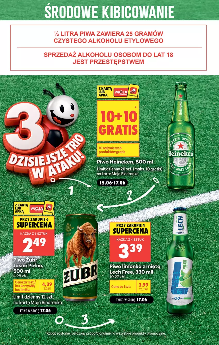 Gazetka promocyjna Biedronka - Gazetka - ważna 17.06 do 24.06.2026 - strona 3 - produkty: BIC, Fa, Gra, Heineken, Limonka, Piwa, Piwo