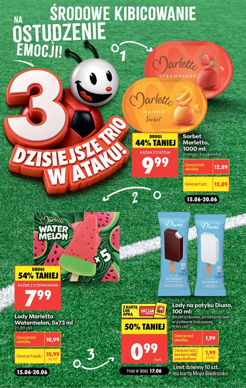 Gazetka promocyjna Biedronka - Gazetka - ważna 17.06 do 24.06.2026 - strona 4 - produkty: Fa, Lody, Mango, Melon, Por, Ser, Waga
