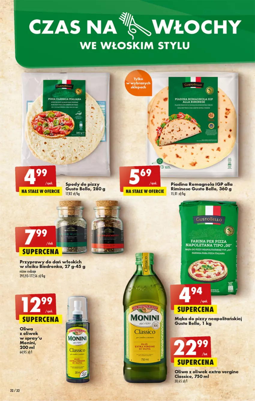 Gazetka promocyjna Biedronka - W tym tygodniu - ważna 27.10 do 02.11.2022 - strona 32 - produkty: Bell, Fa, Gin, LG, Mąka, Monini, Oliwa, Oliwa z oliwek, Pizza