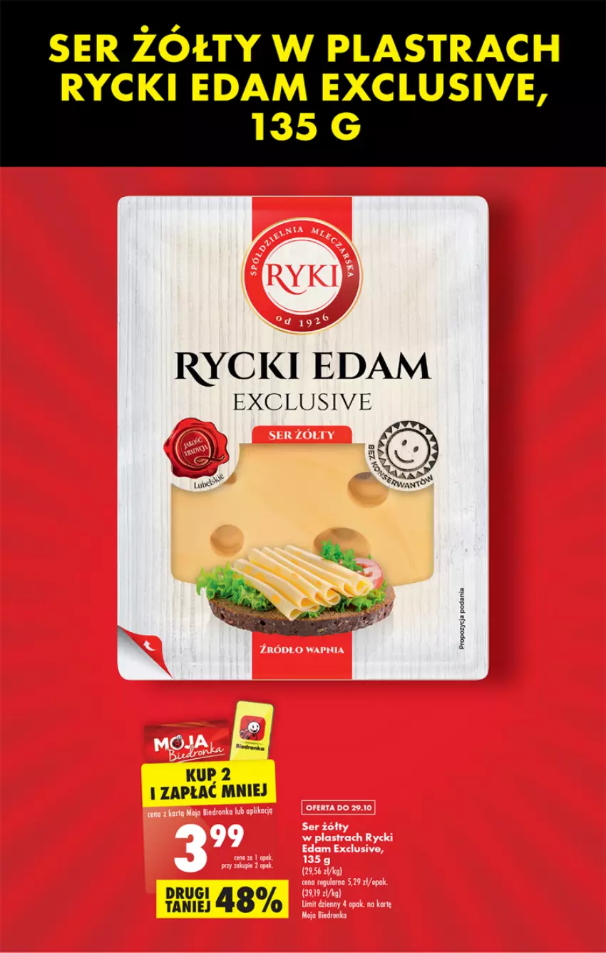 Gazetka promocyjna Biedronka - W tym tygodniu - ważna 27.10 do 02.11.2022 - strona 56 - produkty: Edam, Rycki Edam, Ser