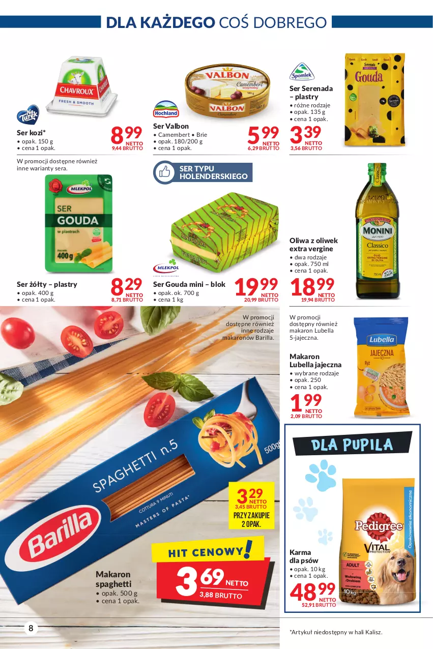 Gazetka promocyjna Makro - [Oferta promocyjna] Artykuły spożywcze i przemysłowe - ważna 02.11 do 15.11.2021 - strona 8 - produkty: Barilla, Bell, Bella, Brie, Camembert, Gin, Gouda, Lubella, Makaron, Oliwa z oliwek, Ser, Ser kozi, Spaghetti