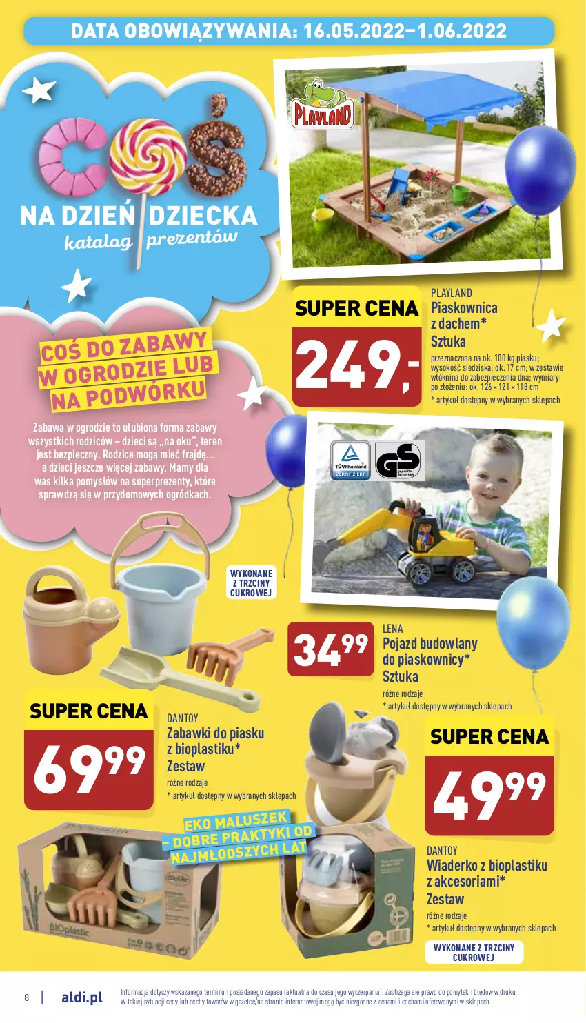 Gazetka promocyjna Aldi - Dzień Dziecka - ważna 16.05 do 01.06.2022 - strona 8 - produkty: Dzieci, Ogród, Piec, Pojazd, Sok