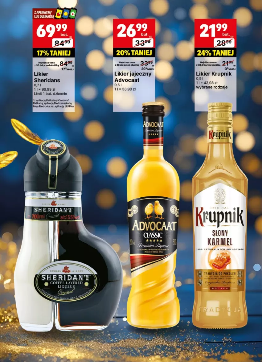 Gazetka promocyjna Delikatesy Centrum - DeliBarek DC02-DC03 - ważna 09.01 do 19.01.2025 - strona 16 - produkty: Advocaat, Krupnik, Likier, Likier jajeczny, Rum, Sheridan's